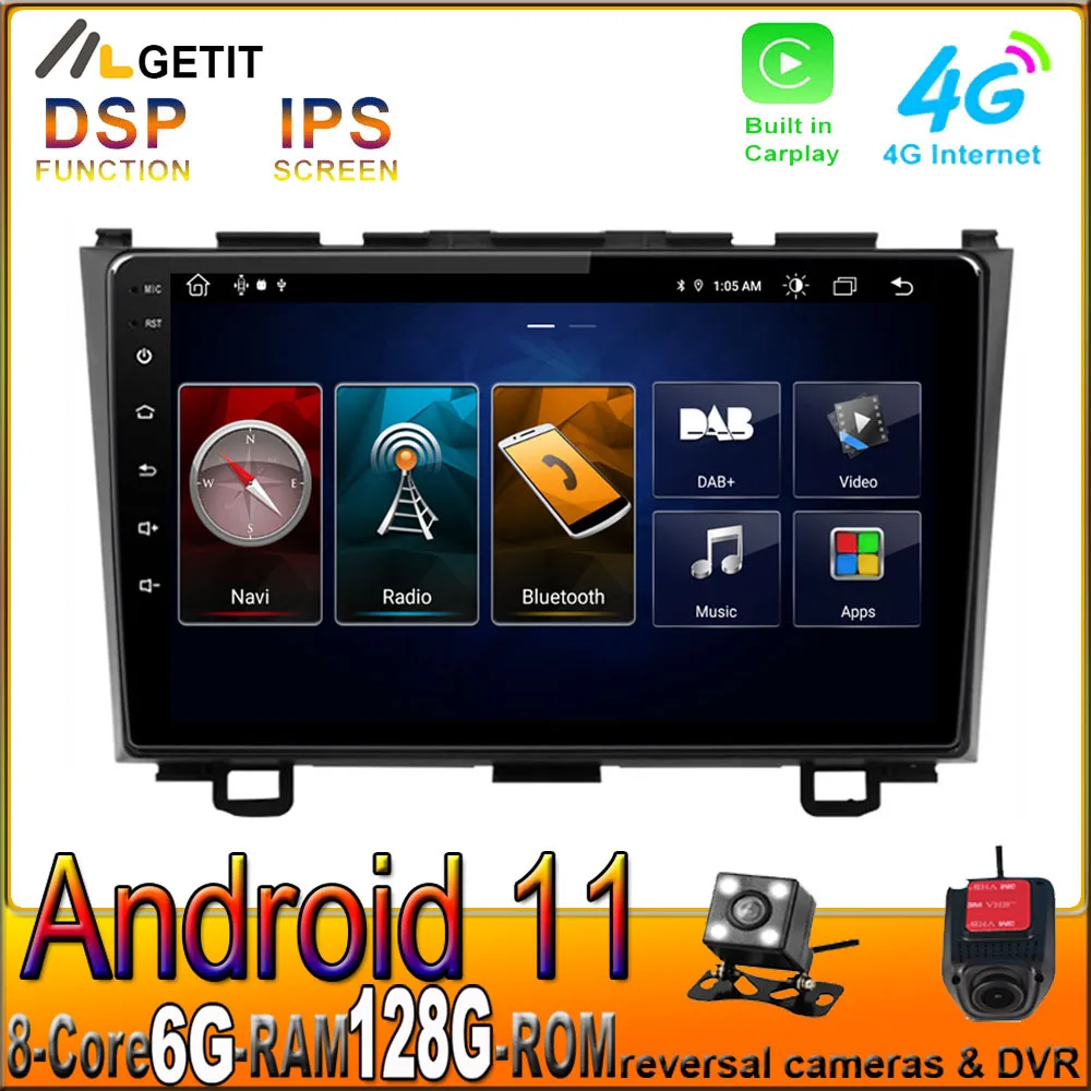 For Honda CRV CR-V 2007-2011 DSP 6+128GB Android 11 Car Radio Video WIFI Stereo Multimedia Player GPS Navigation BT
For Honda CRV CR-V 2007-2011 DSP 6+128GB Android 11 Car Radio Video WIFI Stereo Multimedia Player GPS Navigation BT
