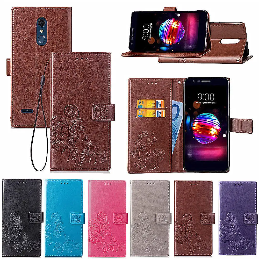 Роскошный флип-кошелек из искусственной кожи чехол для LG K10 2018 сумка телефона с
