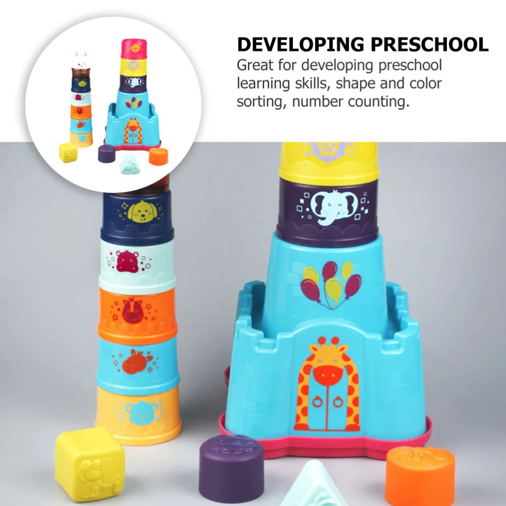 1 Set Castle Stacking Toys Color Blocks Stacking Games Kids Educational Toys
1 Set Castle Stacking Toys Color Blocks Stacking Games Kids Educational Toys