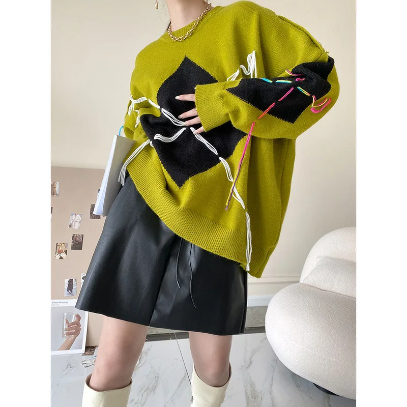 2021 New Sweater Design Tassel Off-shoulder Sweater Long-sleeved Top Winter Lazy Loose Sweater Women's Christmas Sweater
2021 New Sweater Design Tassel Off-shoulder Sweater Long-sleeved Top Winter Lazy Loose Sweater Women's Christmas Sweater