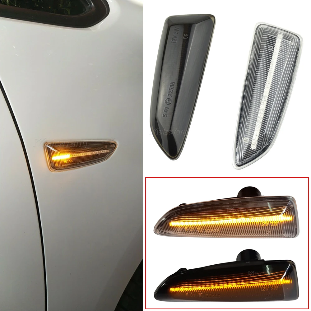 For Opel Astra J K Zafira C Insignia B Grandland Crossland X Buick Regal 2Pcs LED Dynamic Flowing Turn Signal Side Marker Light
For Opel Astra J K Zafira C Insignia B Grandland Crossland X Buick Regal 2Pcs LED Dynamic Flowing Turn Signal Side Marker Light