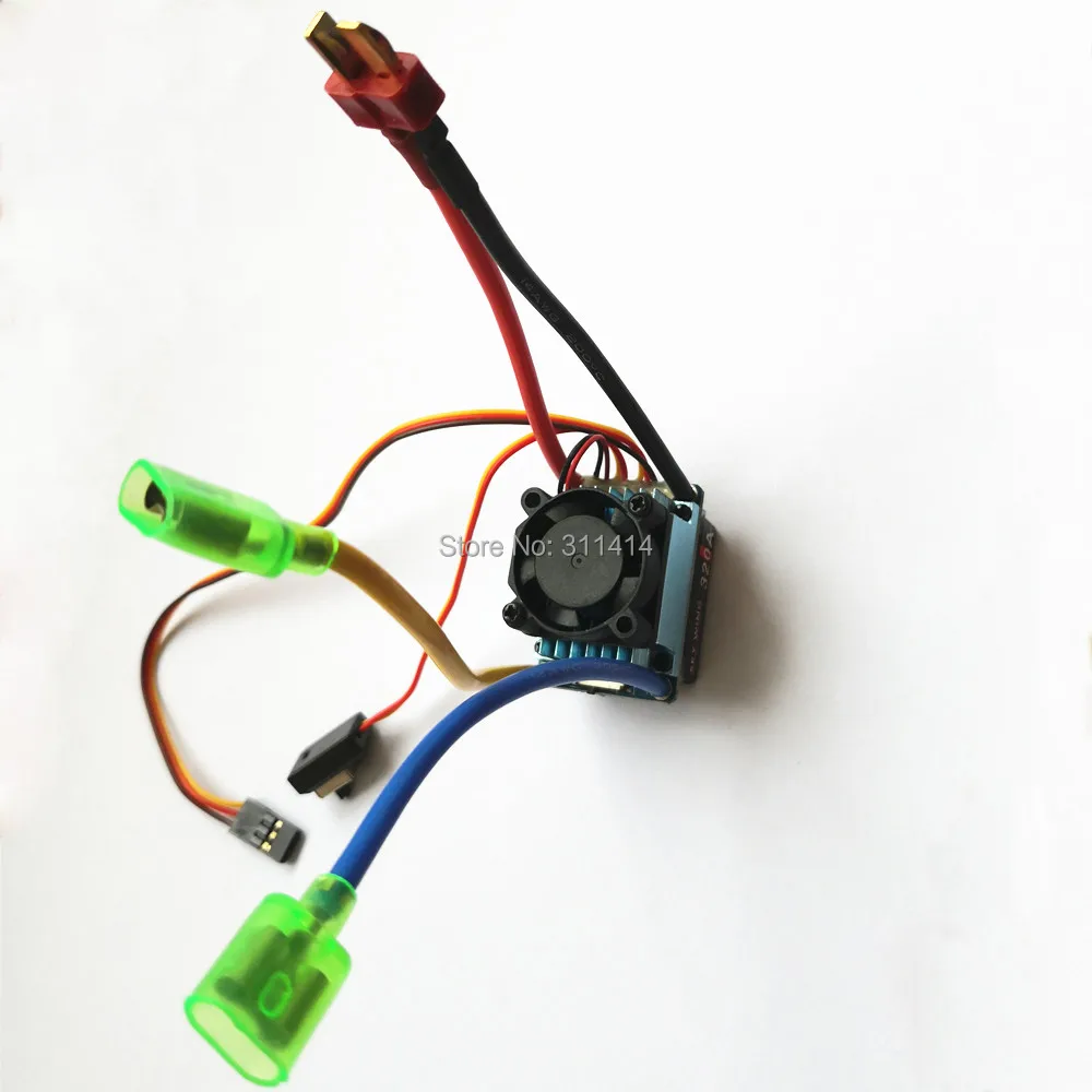 Водонепроницаемый матовый ESC 160A 320A 480A 2S 3S с вентилятором 5V 1A 3A BEC T-Plug для 1/10 RC Car Boat |