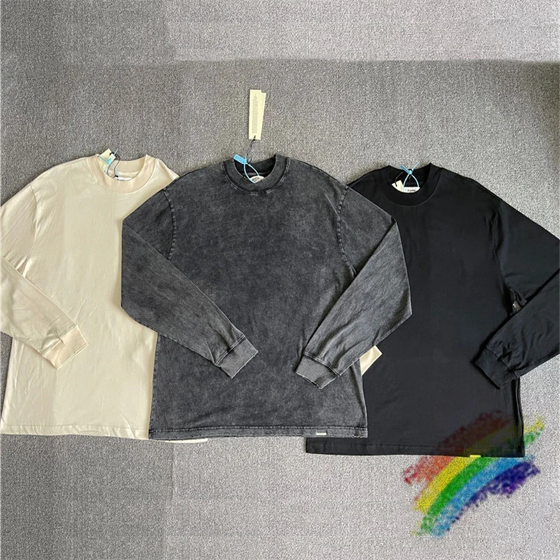 Long Sleeve Represent Blank T-shirt Men Women 1:1 High-Quality Vintage Represent Tee Slightly Oversized Wash Tops Hem Metal Bar
Long Sleeve Represent Blank T-shirt Men Women 1:1 High-Quality Vintage Represent Tee Slightly Oversized Wash Tops Hem Metal Bar