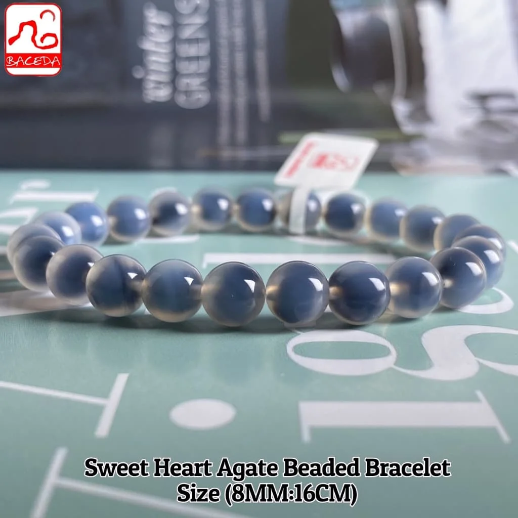 Baceda Natural Crystals of Sweet/Candy/Sugar Heart Agate Bracelet is for re-balancing and harmonizing the body,mind and spirit
Baceda Natural Crystals of Sweet/Candy/Sugar Heart Agate Bracelet is for re-balancing and harmonizing the body,mind and spirit