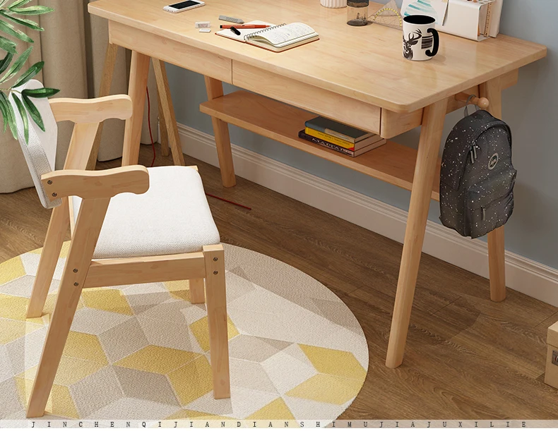 Solid Wood Desk Simple Home Desktop Computer Desk Bedroom Student Desk Modern Nordic Desk Study Table
Solid Wood Desk Simple Home Desktop Computer Desk Bedroom Student Desk Modern Nordic Desk Study Table