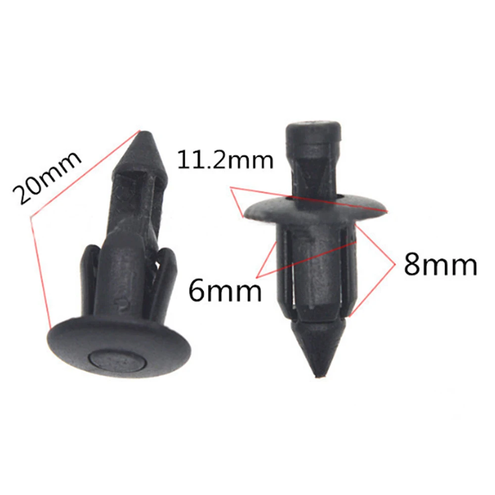 100 Pcs Car Plastic Rivets 6mm Hole Fastener Fender Bumper Push Pin Clip 
100 Pcs Car Plastic Rivets 6mm Hole Fastener Fender Bumper Push Pin Clip