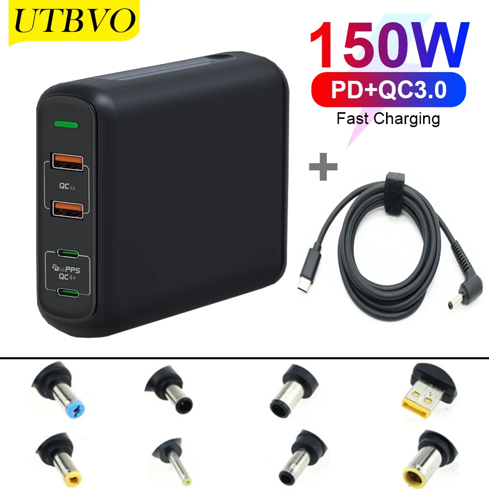 UTBVO GaN 150W 100W 65W Universal Laptop Charger AC Adapter for HP Dell Toshiba Lenovo Acer ASUS Samsung Sony Notebook Ultrabook
UTBVO GaN 150W 100W 65W Universal Laptop Charger AC Adapter for HP Dell Toshiba Lenovo Acer ASUS Samsung Sony Notebook Ultrabook