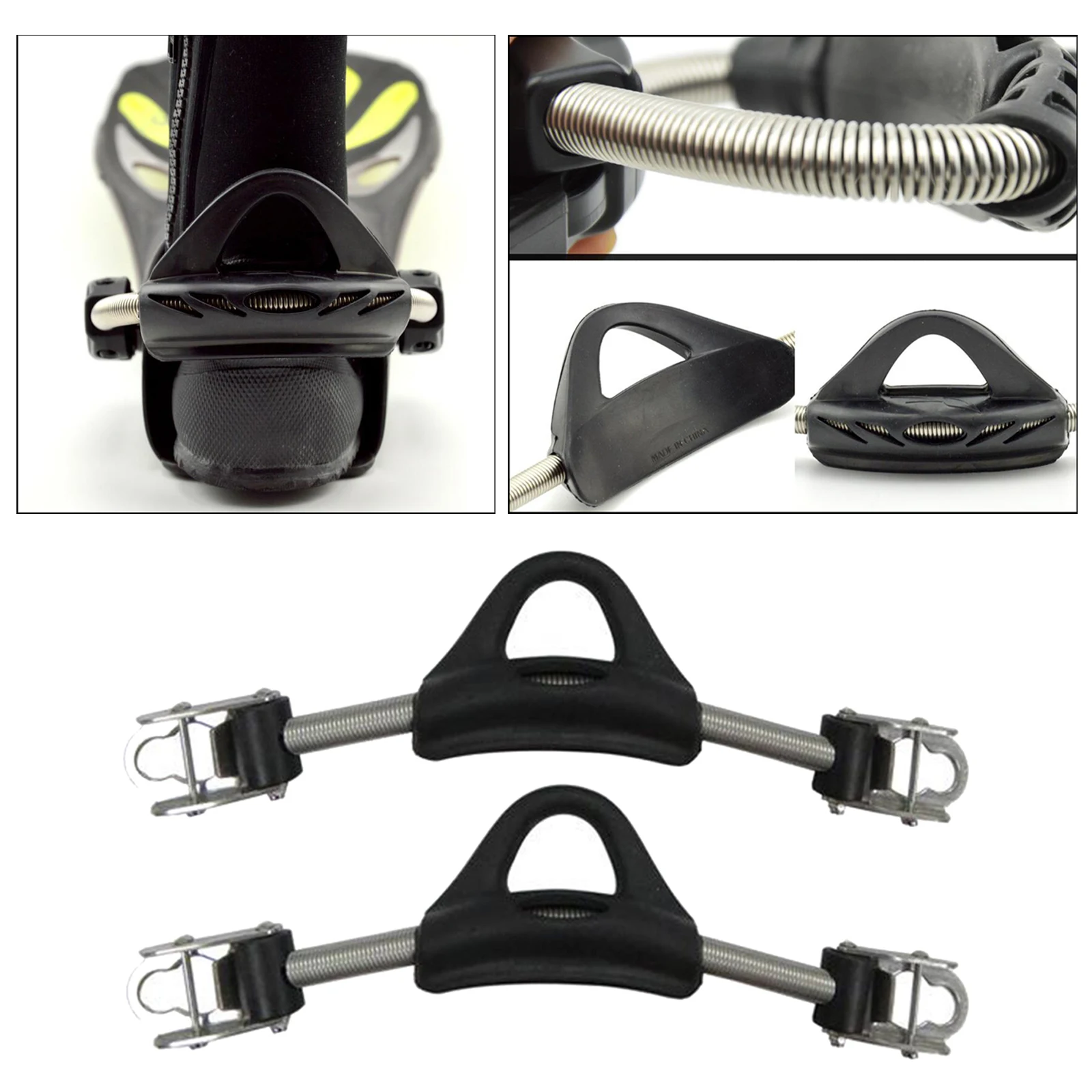 2PCS Scuba Diving Fin Spring Heel Strap with Quick Release Buckles Open Heel Dive Fins Spring Strap Accessories