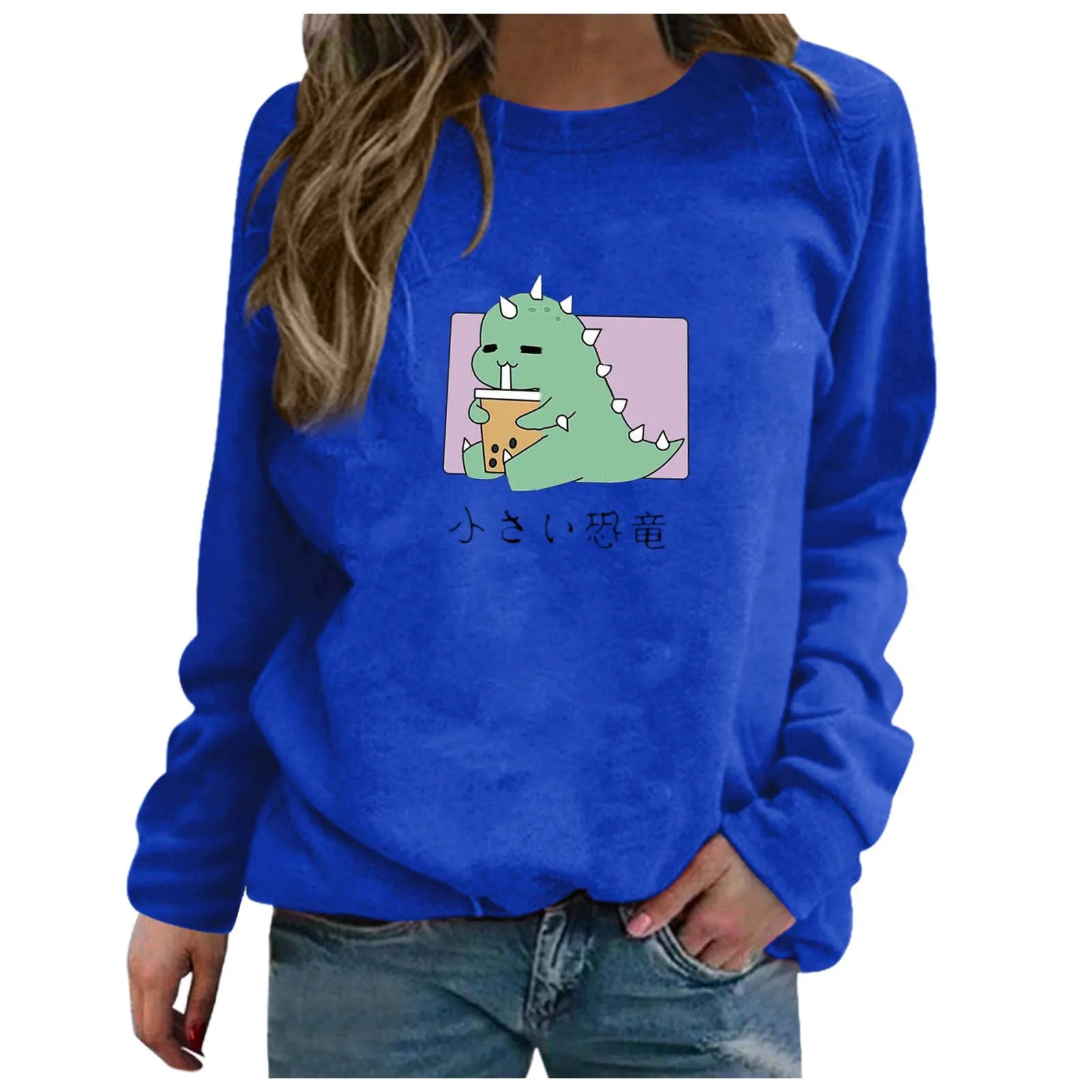 Dinosaur Cute Graphic Sweatshirts Women Pullover Tops Harajuku Casual Sping Autumn Tops Fashion Streetwear Clothing
Dinosaur Cute Graphic Sweatshirts Women Pullover Tops Harajuku Casual Sping Autumn Tops Fashion Streetwear Clothing