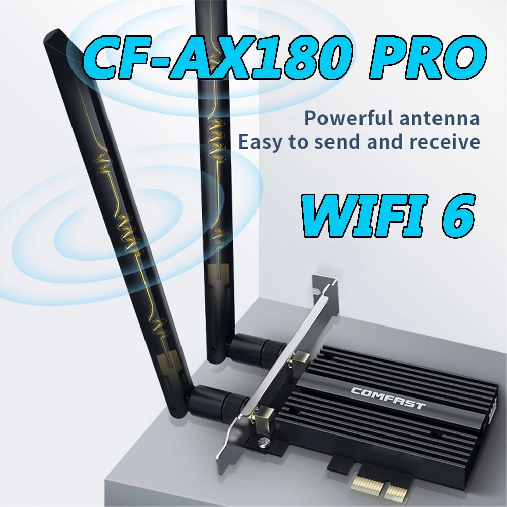 WiFi 6 PCI-E Network Card 1800Mbps adapter Dual Band Wireless Card Ethernet PCI Express Bluetooth 5.2 LAN for Windows 10/11 PC
WiFi 6 PCI-E Network Card 1800Mbps adapter Dual Band Wireless Card Ethernet PCI Express Bluetooth 5.2 LAN for Windows 10/11 PC
