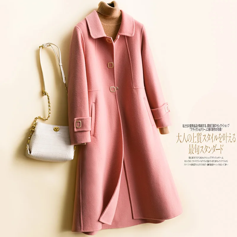 New Style Square Button Slim Double-sided Cashmere Coat Women's Woolen Coat Wool Coat Mid-length Over-the-knee Doll Collar
New Style Square Button Slim Double-sided Cashmere Coat Women's Woolen Coat Wool Coat Mid-length Over-the-knee Doll Collar