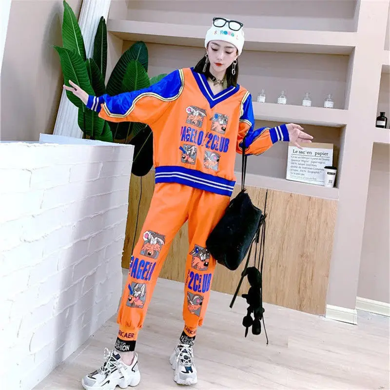 2021 new spring and autumn new loose cotton sweater casual suit plus size V-neck long-sleeved trousers two-piece suit fashion
2021 new spring and autumn new loose cotton sweater casual suit plus size V-neck long-sleeved trousers two-piece suit fashion