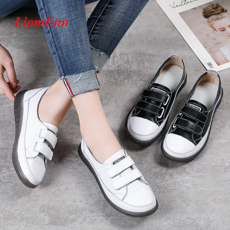 Black White Sneakers For Women Real Leather Loafers Women's Flats Shoes 2021 Women Casual Shoes Ladies Shoes zapatillas mujer
Black White Sneakers For Women Real Leather Loafers Women's Flats Shoes 2021 Women Casual Shoes Ladies Shoes zapatillas mujer
