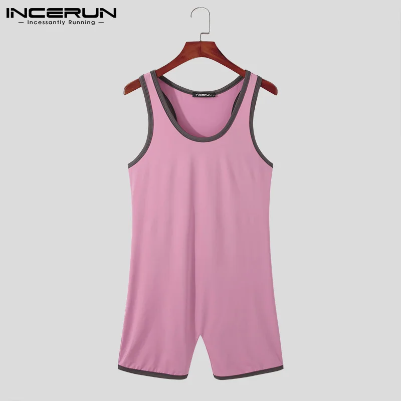INCERUN Summer Men Patchwork Pajamas Rompers O Neck Sleeveless Homewear Cozy Leisure Nightwear Men Soft Jumpsuits Playsuit S-5XL
INCERUN Summer Men Patchwork Pajamas Rompers O Neck Sleeveless Homewear Cozy Leisure Nightwear Men Soft Jumpsuits Playsuit S-5XL