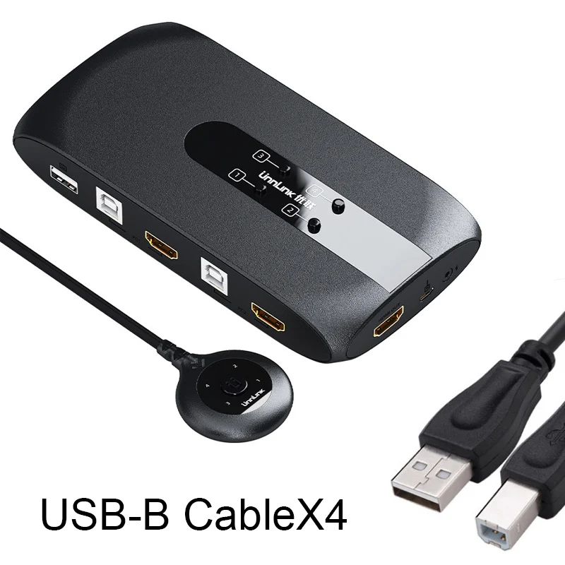 New Unnlink KVM Switch 4K Hdmi-compatible USB 2.0 Switcher with Extender for laptop 2 or 4 PCs Share Mouse Keyboard Monitor
New Unnlink KVM Switch 4K Hdmi-compatible USB 2.0 Switcher with Extender for laptop 2 or 4 PCs Share Mouse Keyboard Monitor