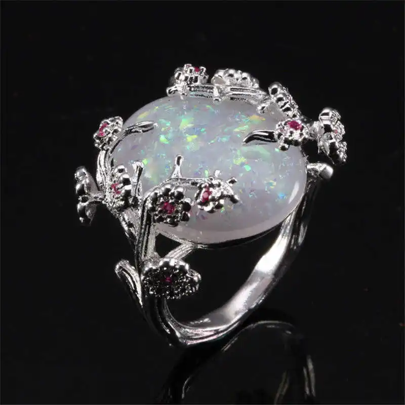2020 new women's jewelry ring opal plum blossom party originality exaggeration restore ancient road plum blossom wedding Ring
2020 new women's jewelry ring opal plum blossom party originality exaggeration restore ancient road plum blossom wedding Ring