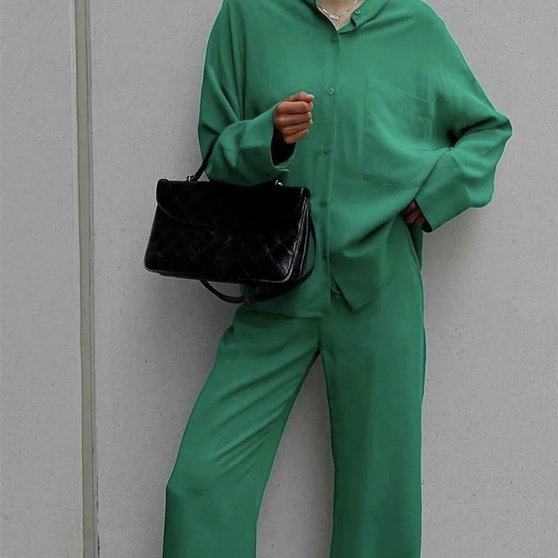 Za Green Loose Shirt Suit Causal Women 2021 Spring And Autumn Solid Long Sleeve Suits High Waist Vintage Style Women Suit
Za Green Loose Shirt Suit Causal Women 2021 Spring And Autumn Solid Long Sleeve Suits High Waist Vintage Style Women Suit