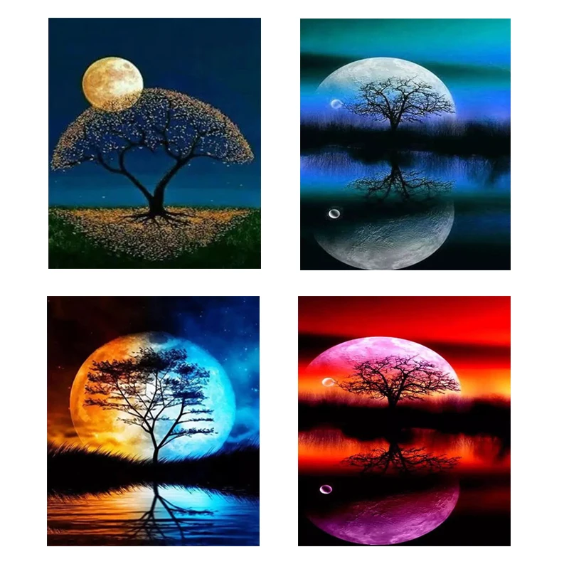 5D DIY Diamond Paintings Moon Tree Picture Cross Stitch Full Square Drill Embroidery Landscape Mosaic Bedroom Wall Decor Gift
5D DIY Diamond Paintings Moon Tree Picture Cross Stitch Full Square Drill Embroidery Landscape Mosaic Bedroom Wall Decor Gift