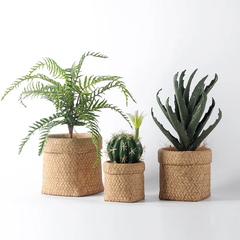 Nordic Style Vintage Woven Flower Basket Modern Minimalist Flower Pot Creative Breathable Ceramic Pots With Holes Green Plant 
Nordic Style Vintage Woven Flower Basket Modern Minimalist Flower Pot Creative Breathable Ceramic Pots With Holes Green Plant