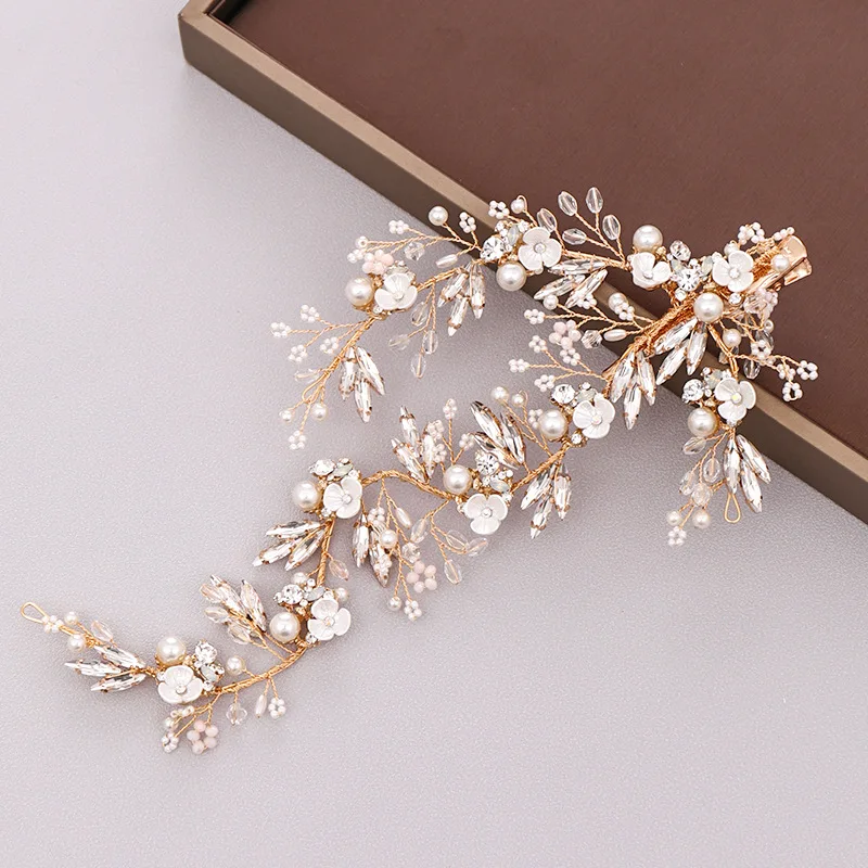 1PCS Gold Color Flower Bridal Hair Clip Wedding Hair Jewelry Accessories Pearl Crystal Head Decoration Elegant Hair Ornament
1PCS Gold Color Flower Bridal Hair Clip Wedding Hair Jewelry Accessories Pearl Crystal Head Decoration Elegant Hair Ornament