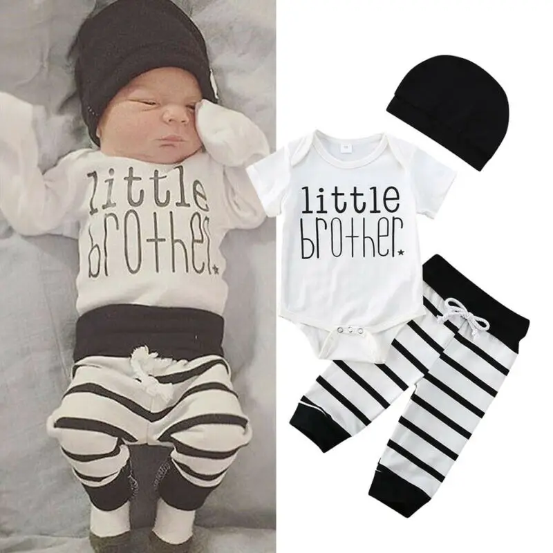 3pcs Infant Baby Top Romper Short Sleeve Letter Bodysuit+Drawstring Pants+Hat Outfit Boy Clothing 0-18M
3pcs Infant Baby Top Romper Short Sleeve Letter Bodysuit+Drawstring Pants+Hat Outfit Boy Clothing 0-18M