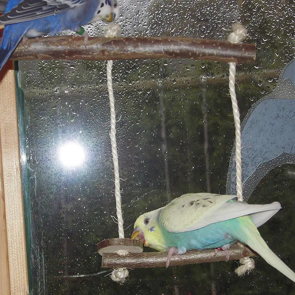 Pets Bird Parrot Wooden Stand Perch Cotton Rope Pendant Hanging Cage Swing Chew Toy Log Gray Simple Design Bird Leisure Equipmen
Pets Bird Parrot Wooden Stand Perch Cotton Rope Pendant Hanging Cage Swing Chew Toy Log Gray Simple Design Bird Leisure Equipmen