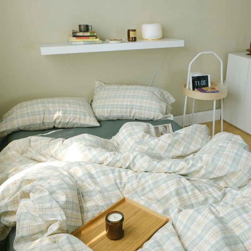 Cutelife Plaid Bed Linen Cotton Bedding Set Home Textile Soft Bed Cover Comforter Set Nordic Pillowcases Twin Size Bedding Set
Cutelife Plaid Bed Linen Cotton Bedding Set Home Textile Soft Bed Cover Comforter Set Nordic Pillowcases Twin Size Bedding Set