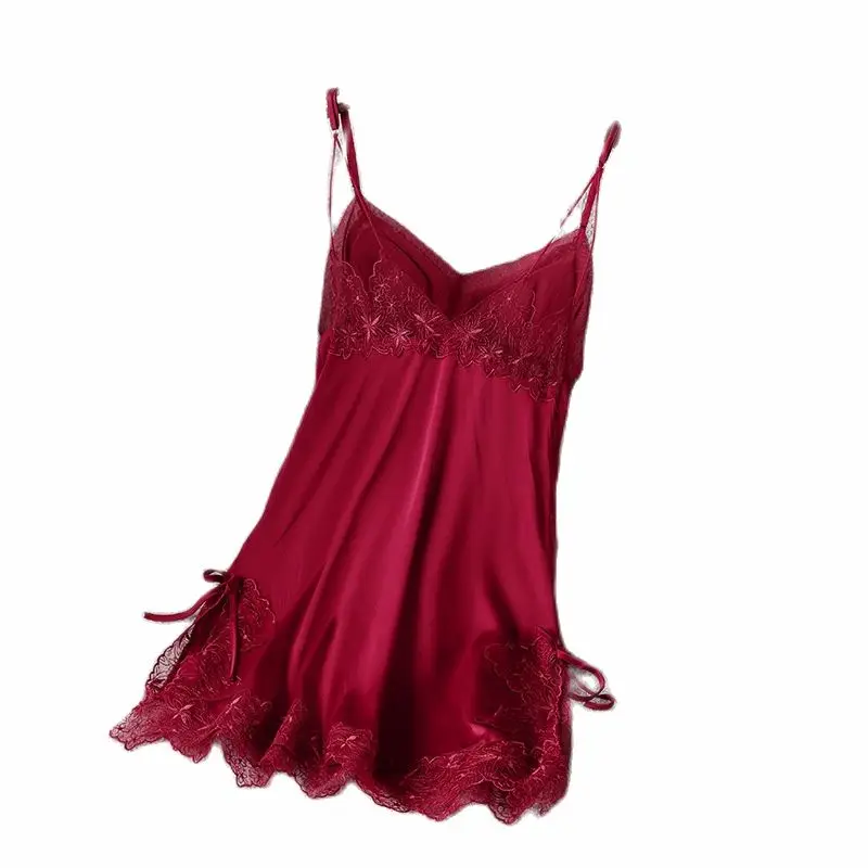 Sexy Women In Nightgowns Satin Pajamas Summer Sleeveless Pajamas Lounge Pajamas Lace Halter Pajamas
Sexy Women In Nightgowns Satin Pajamas Summer Sleeveless Pajamas Lounge Pajamas Lace Halter Pajamas