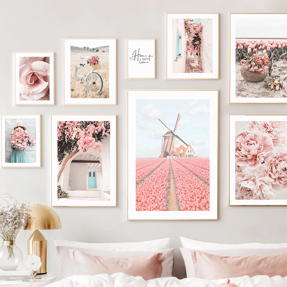 Pink Rose Peony Tulip Bicycle Wall Art Canvas Painting Nordic Posters And Prints Landscape Wall Pictures For Living Room Decor
Pink Rose Peony Tulip Bicycle Wall Art Canvas Painting Nordic Posters And Prints Landscape Wall Pictures For Living Room Decor