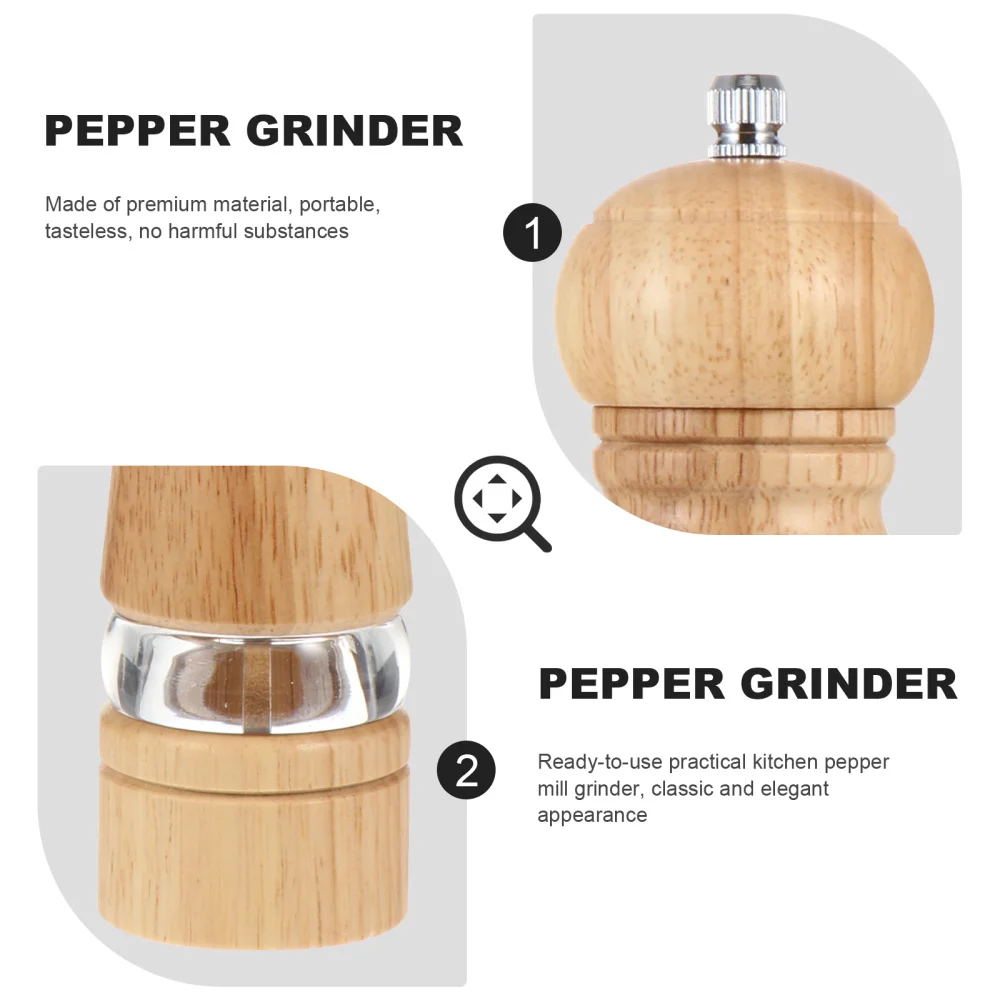 1pc Manual Pepper Grinder Beech Wooden Salt Spice Grinder Kitchen Tools 
1pc Manual Pepper Grinder Beech Wooden Salt Spice Grinder Kitchen Tools