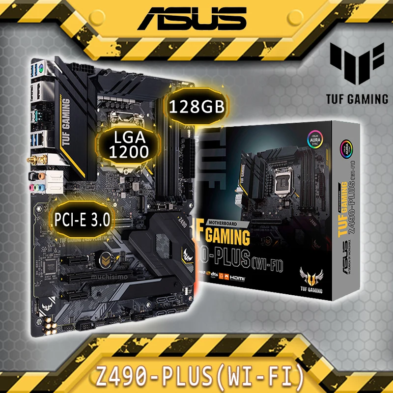 Материнская плата Asus TUF GAMING Z490-PLUS (Wi-Fi), DDR4, 1200 ГБ, M.2, Чиа, оверлок, процессор 10-го поколения, Z490, материнская плата 128
Материнская плата Asus TUF GAMING Z490-PLUS (Wi-Fi), DDR4, 1200 ГБ, M.2, Чиа, оверлок, процессор 10-го поколения, Z490, материнская плата 128