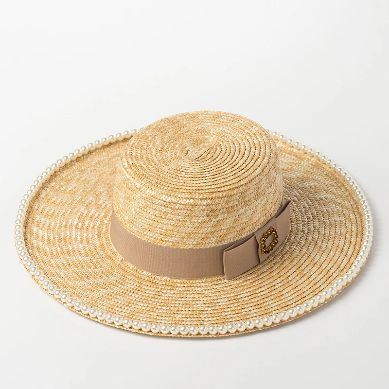 New Pearl Decoration Handmade Straw Sun Hat For Women Fashion Vacation Beach UV Hats Wide Brim Panama Hats Outdoor Wholesale
New Pearl Decoration Handmade Straw Sun Hat For Women Fashion Vacation Beach UV Hats Wide Brim Panama Hats Outdoor Wholesale