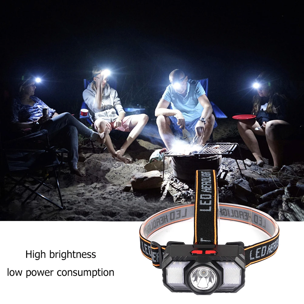 

Светодиодный налобный фонарь Xpe + Smd, водонепроницаемый портативный фсветильник рь с зарядкой от Usb для ночной рыбалки, походов