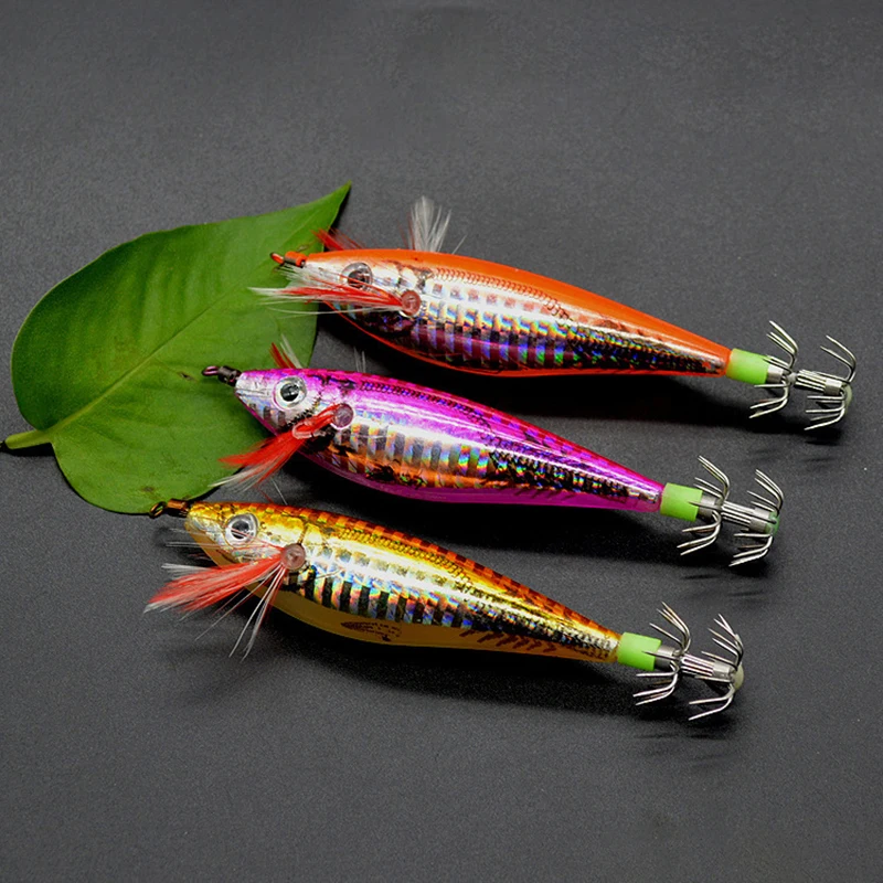 9g/10cm Hard Bait Luminous Squid Jig Sea Fishing Lure 3D Eyes Shrimp Cuttlefish Squid Octopus Hook Rig 3 Colors
9g/10cm Hard Bait Luminous Squid Jig Sea Fishing Lure 3D Eyes Shrimp Cuttlefish Squid Octopus Hook Rig 3 Colors