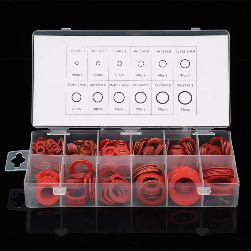 600pcs 12 Sizes Red Steel Paper Fiber Flat Washers Kit Insulation Copper Washer Gasket with Box Wholesale
600pcs 12 Sizes Red Steel Paper Fiber Flat Washers Kit Insulation Copper Washer Gasket with Box Wholesale