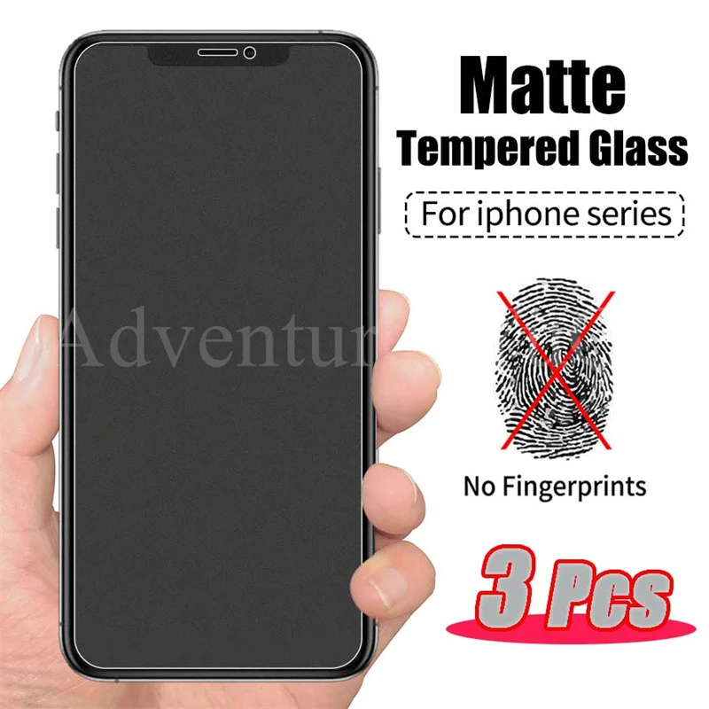 3Pcs Matte Tempered Glass for iPhone 13 12 11 Pro XS Max mini Anti-fingerprint Screen Protector for iPhone X XR 7 8 Plus se2020 
3Pcs Matte Tempered Glass for iPhone 13 12 11 Pro XS Max mini Anti-fingerprint Screen Protector for iPhone X XR 7 8 Plus se2020