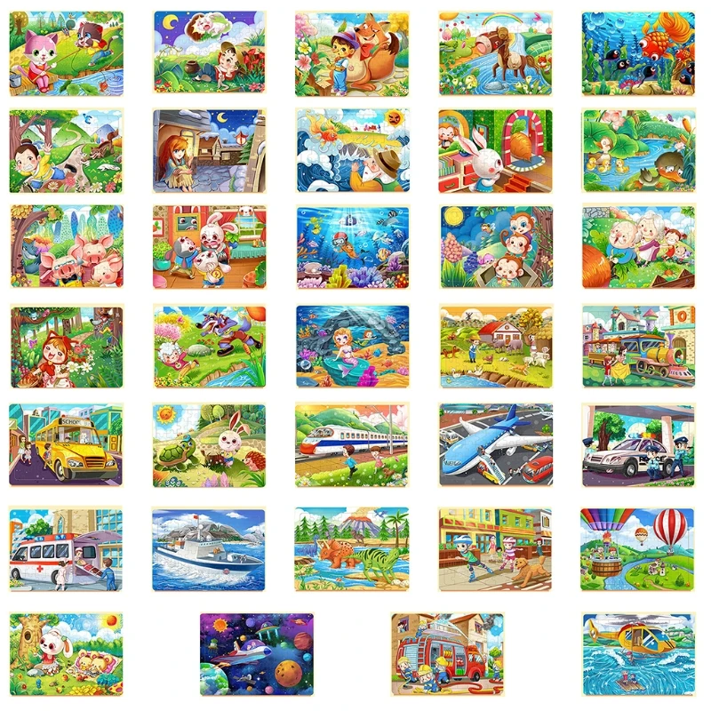 72XC Wooden Puzzle Parent-Child Game Kids Jigsaw Children Educational Toy home school
72XC Wooden Puzzle Parent-Child Game Kids Jigsaw Children Educational Toy home school