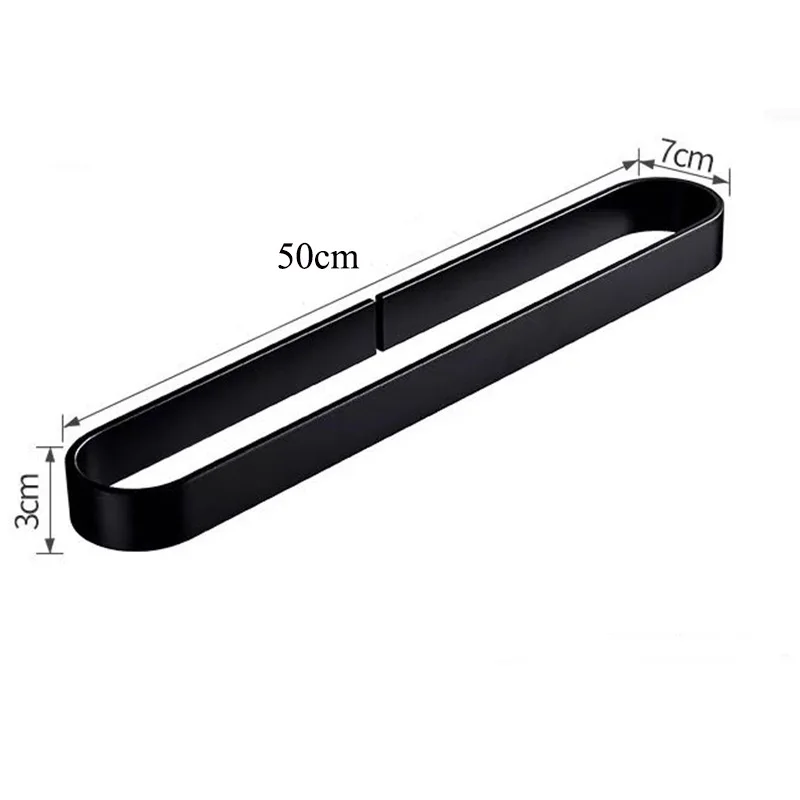 DWZ Nail free Space Aluminum Solid Black Towel Bar Hanger Single Towel Bar Towel Holder Western Style Bathroom Accessories 
DWZ Nail free Space Aluminum Solid Black Towel Bar Hanger Single Towel Bar Towel Holder Western Style Bathroom Accessories