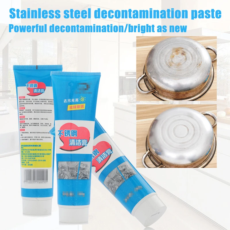 Stainless Steel Polish Cream Kitchen Utensils Pot Pan Rust Removal Cleaner JA55 
Stainless Steel Polish Cream Kitchen Utensils Pot Pan Rust Removal Cleaner JA55
