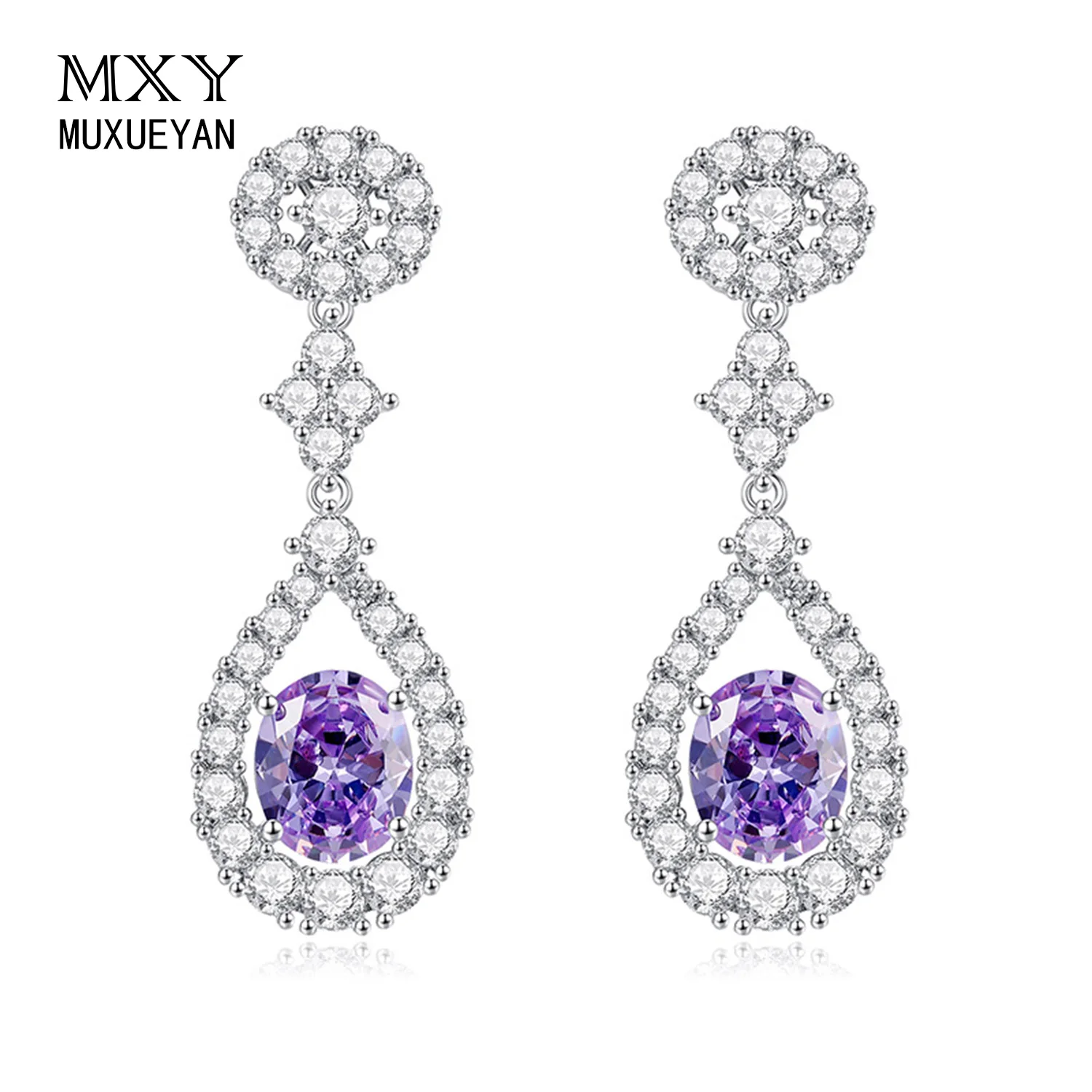 Luxury Female Crystal Zircon Stone Earrings Fashion Silver Color Wedding Jewelry Double Stud Earrings For Women Party Earring
Luxury Female Crystal Zircon Stone Earrings Fashion Silver Color Wedding Jewelry Double Stud Earrings For Women Party Earring