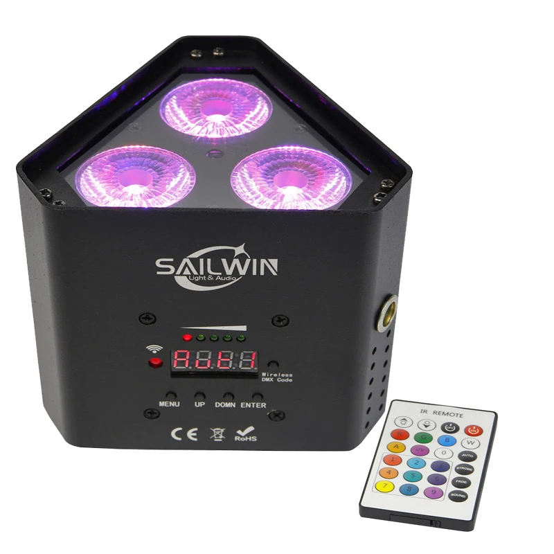 3X18W RGBAW+UV 6in1 Battery Par LED Uplighting IOS IR WiFi App DMX512 Wireless Wedding Party Stage Lighting Charging Flight Case
3X18W RGBAW+UV 6in1 Battery Par LED Uplighting IOS IR WiFi App DMX512 Wireless Wedding Party Stage Lighting Charging Flight Case