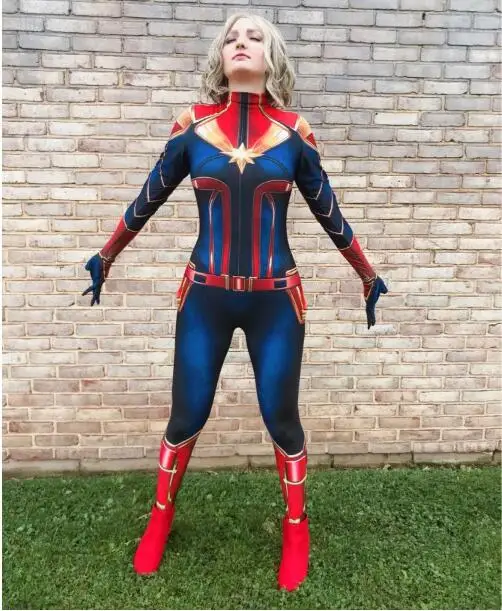 Adult Women Captain Cosplay Costume Kid Girl Superhero Cosplay Halloween Ms Carol Danvers Jumpsuit Bodysuit
Adult Women Captain Cosplay Costume Kid Girl Superhero Cosplay Halloween Ms Carol Danvers Jumpsuit Bodysuit
