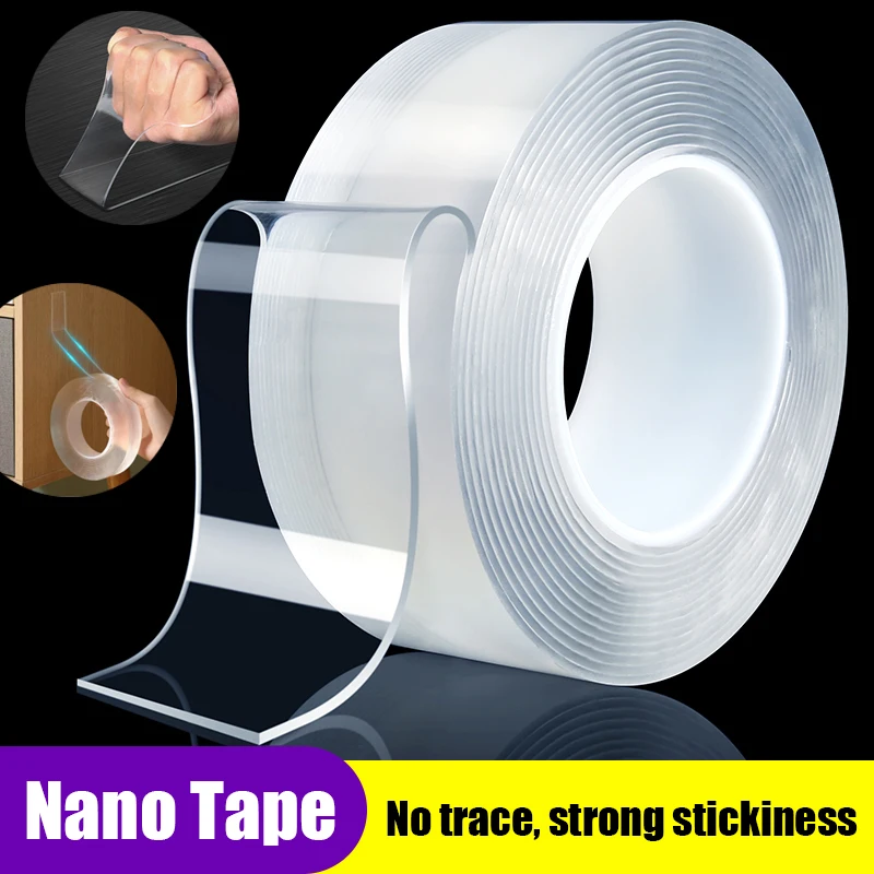 Nano Tape Double Sided Tape Transparent NoTrace Reusable Waterproof Adhesive Tape Cleanable Home gekkotape 1M/3M/5M
Nano Tape Double Sided Tape Transparent NoTrace Reusable Waterproof Adhesive Tape Cleanable Home gekkotape 1M/3M/5M
