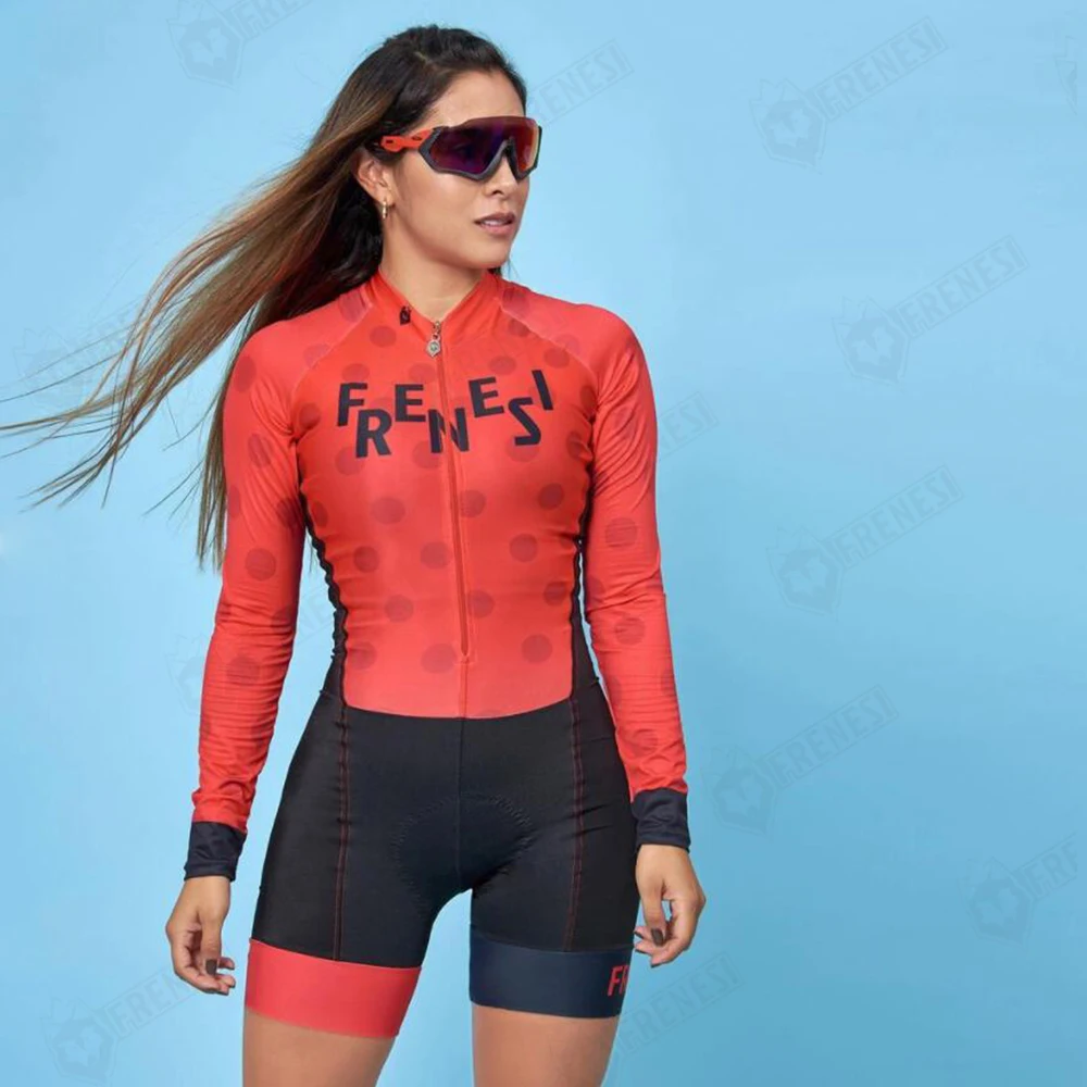 Frenesi New Women Cycling Jersey Suit Sport Ciclismo Maillot Summer Bicycle Suit Long Sleeve Top Outdoor Team Clothing Jumpsuit
Frenesi New Women Cycling Jersey Suit Sport Ciclismo Maillot Summer Bicycle Suit Long Sleeve Top Outdoor Team Clothing Jumpsuit