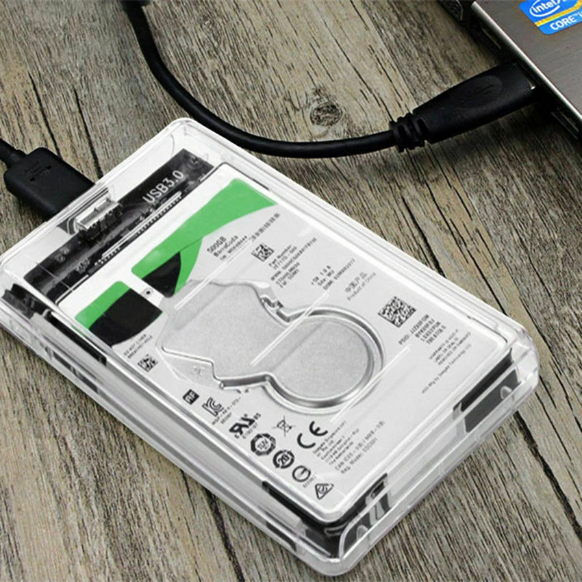 Прозрачный чехол для жесткого диска SATA-USB 3 0 внешнего 2 5 дюйма корпус HDD SSD с