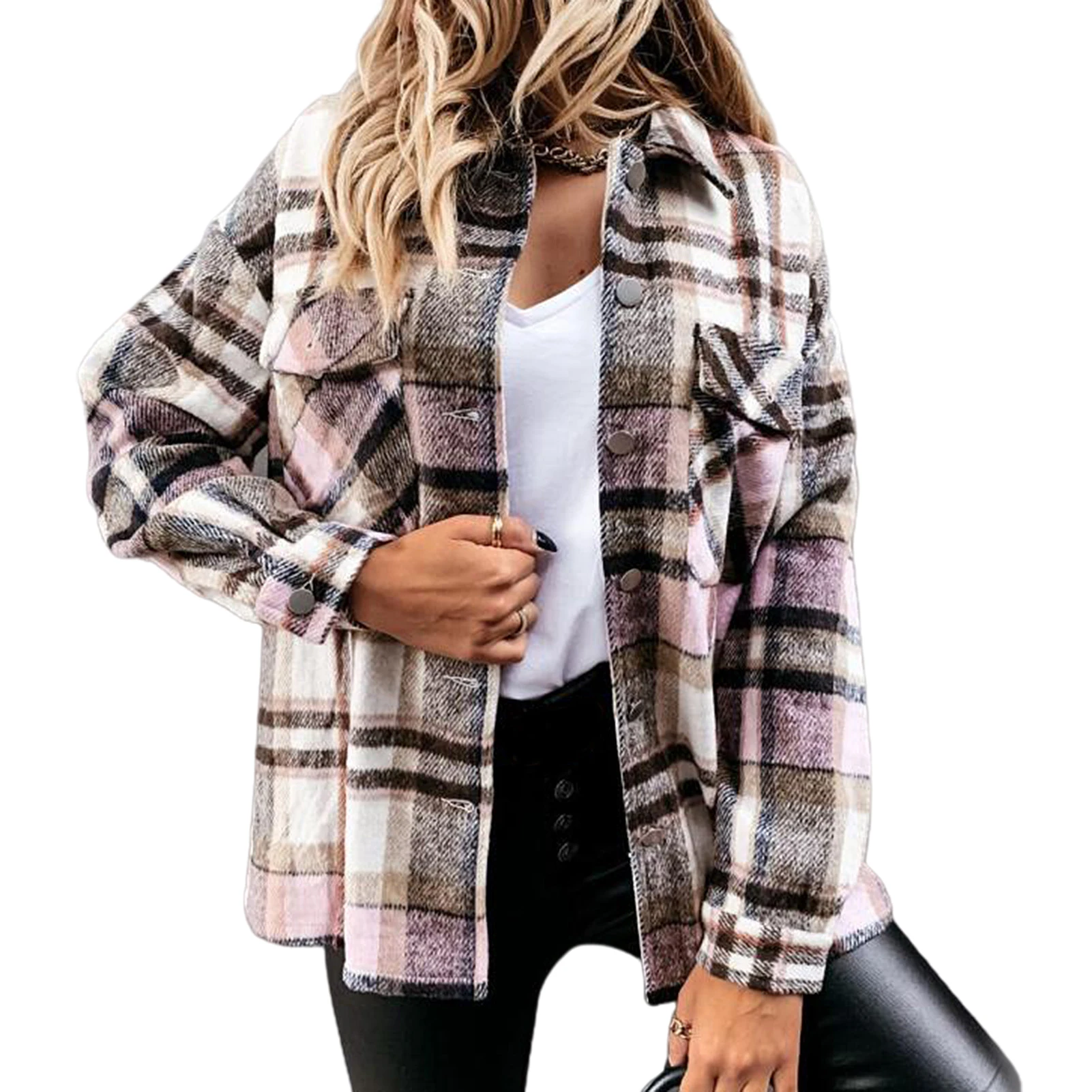 HOT SALESNew Arrival Women Autumn Turn Down Collar Long Sleeve Buttons Plaid Shirt Coat Outerwear 
HOT SALESNew Arrival Women Autumn Turn Down Collar Long Sleeve Buttons Plaid Shirt Coat Outerwear