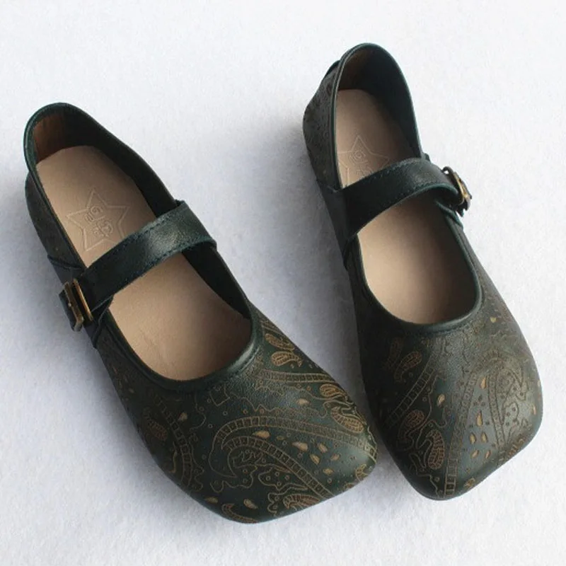 Women's Shoes Flat Square toe Women Ballet Flats 100% Genuine Leather Ladies Flat Shoes Pattern Woman Ballerina Shoe
Women's Shoes Flat Square toe Women Ballet Flats 100% Genuine Leather Ladies Flat Shoes Pattern Woman Ballerina Shoe
