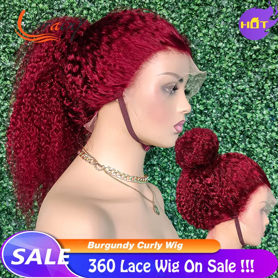 360 Lace Front Curly Human Hair Wigs Burgundy Red HD Transparant 13x4 Lace Frontal Wig Water Wave 99J Full Women Brazilian 13x6
360 Lace Front Curly Human Hair Wigs Burgundy Red HD Transparant 13x4 Lace Frontal Wig Water Wave 99J Full Women Brazilian 13x6