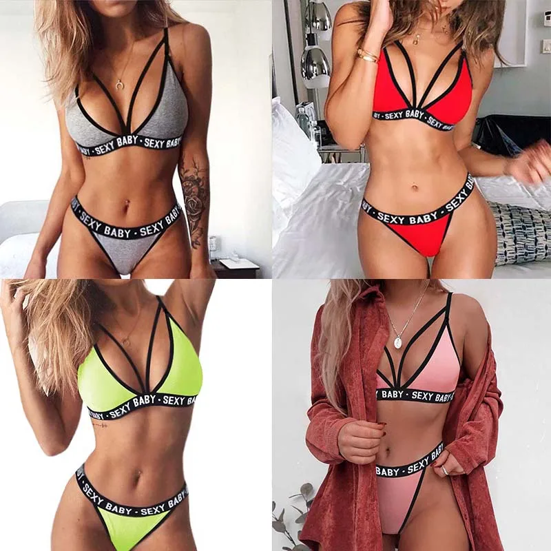 1Set New Spandex Sports Underwear Sexy Letter Pattern Outdoor Bra Simple Style Thongs High-elastic Corset for Women Recommend
1Set New Spandex Sports Underwear Sexy Letter Pattern Outdoor Bra Simple Style Thongs High-elastic Corset for Women Recommend