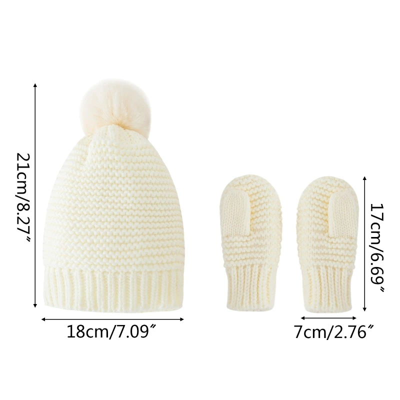 Kids Warm Winter Knitted Pompom Hat Gloves Set Child Windproof Beanie Cap Mitten
Kids Warm Winter Knitted Pompom Hat Gloves Set Child Windproof Beanie Cap Mitten